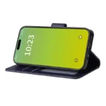 Cell Phone Case for iPhone 15 Wallet PU Leather Stand Mobile Phone Shell - Blue