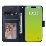 Cell Phone Case for iPhone 15 Wallet PU Leather Stand Mobile Phone Shell - Blue
