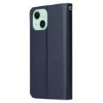 Cell Phone Case for iPhone 15 Wallet PU Leather Stand Mobile Phone Shell - Blue