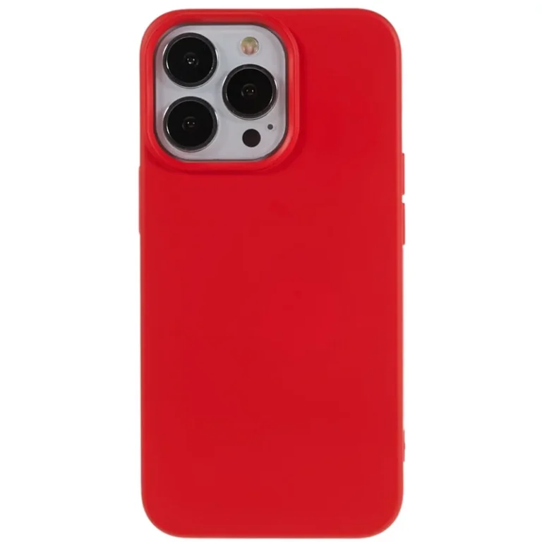 iPhone 15 Pro Max Cell Phone Case 2.0mm Flexible TPU Drop-proof Protective Cover - Red