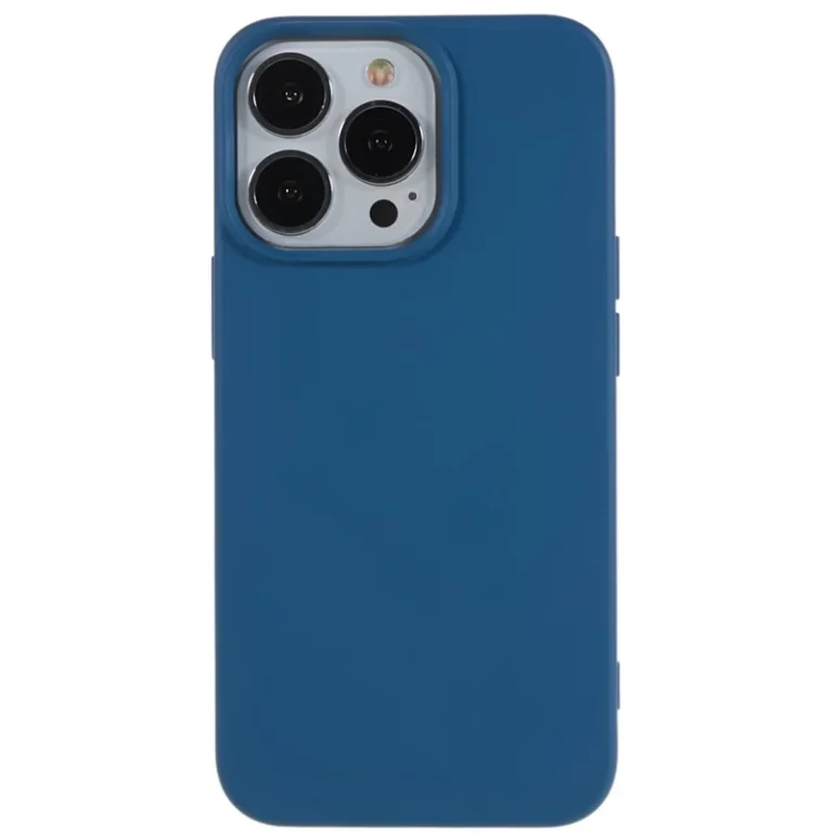 iPhone 15 Pro Max Cell Phone Case 2.0mm Flexible TPU Drop-proof Protective Cover - Blue