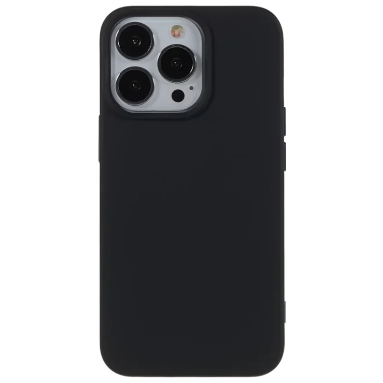 iPhone 15 Pro Flexible TPU Phone Cover 2.0mm Scratch-resistant Protective Case - Black