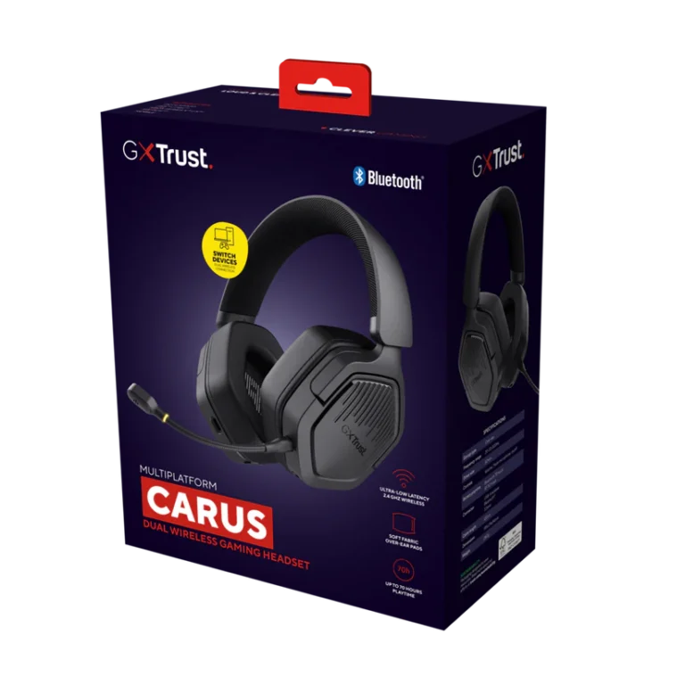TRUST GXT493 CARUS WIRELESS HEADSET - BLACK