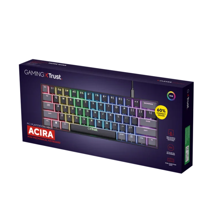 TRUST GXT867 ACIRA 60% MINI GAMING KEYBOARD ND
