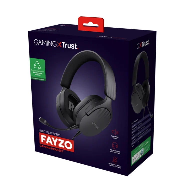 TRUST GXT489 FAYZO HEADSET - BLACK