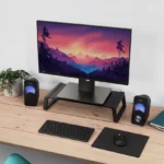 TRUST MONTA GLASS MONITOR STAND - SORT - Billede 3