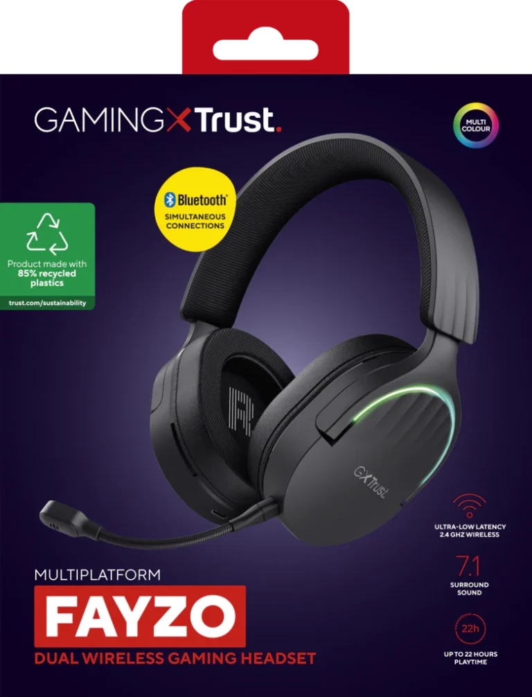 TRUST GXT491 FAYZO WIRELESS HEADSET - BLACK