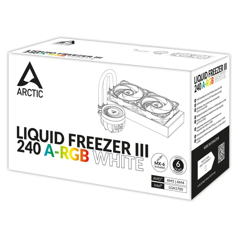 ARCTIC Liquid Freezer III Pro 240 A-RGB Vandkøler 1-pack Hvid 120 mm