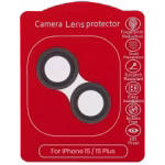 Beskyttelsesglas kamera iPhone 15 / 15 Plus Sort