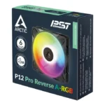Arctic P12 Pro Reverse A-RGB Fan 1-pack Sort 120 mm