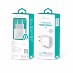 Devia oplader Smart PD 20W 1x USB-C Hvid+ cable USB-C - Lightning