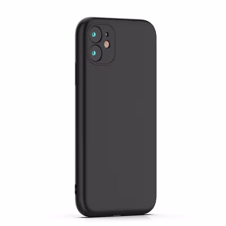 Sort silikone cover til Samsung Galaxy A32 set bagfra med fokus på kamerabeskyttelse.