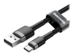 Baseus kabel 2.0 USB til USB-C 3,0 m 2A sort - Billede 3
