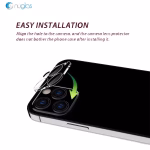 Beskyttelsesglas kamera iPhone 14 / 14 Plus / 15 / 15 Plus Sort Nuglas - Billede 2
