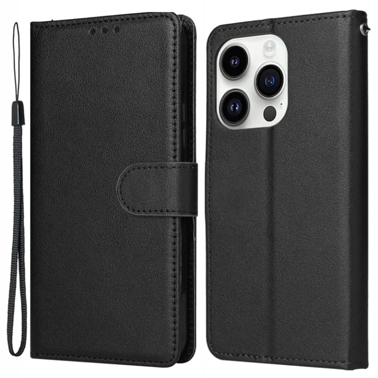 iPhone 14 Pro Flip cover med magnet - sort
