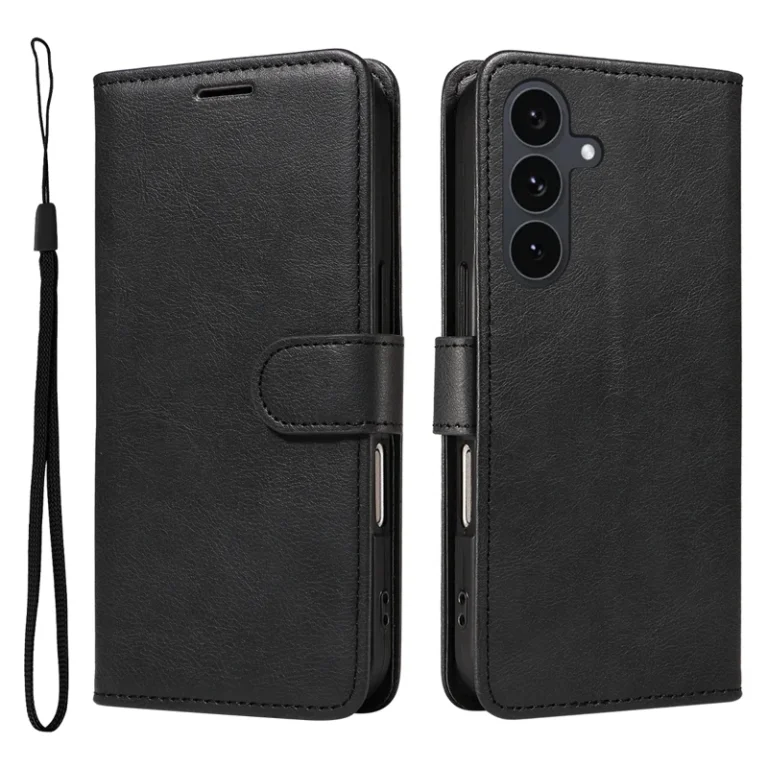 Samsung Galaxy S25 FE Flipcover med Pung, Strop og Stander – Sort