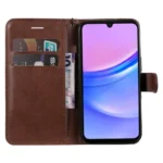 Samsung Galaxy A17 / A26 / A16 Kunstlæder Cover m. Pung – Brun