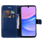 Samsung Galaxy A17 / A26 / A16 Kunstlæder Cover m. Pung – blå