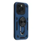 iPhone 14 Pro Stødsikkert Cover med Stander – Blå