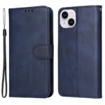 iPhone 15 Magnetisk Flip Cover m. Kortholder – Blå