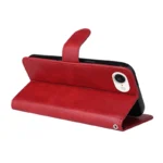 iPhone 16e/17e Magnetisk Flip Cover m. Kortholder – Rød - Billede 4